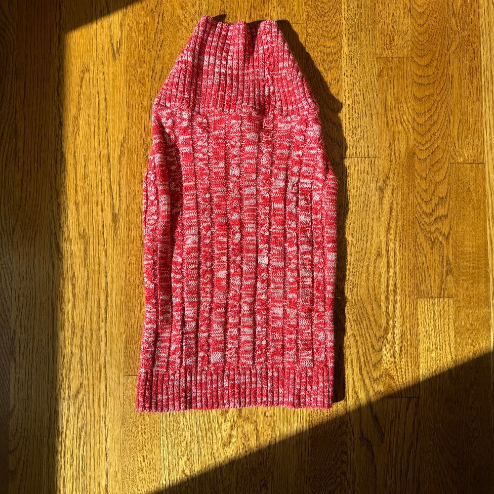 Red and White Dog Sweater